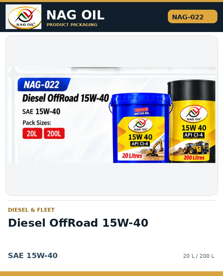 NAG OIL Diesel OffRoad 15W-40, SAE 15W-40, packaging artwork