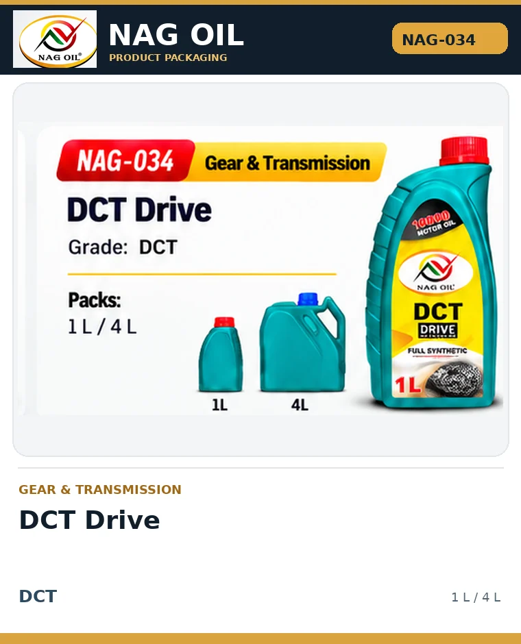 NAG OIL DCT Drive, DCT fluid category, packaging artwork