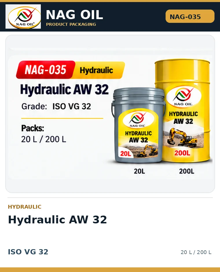 NAG OIL Hydraulic AW 32, ISO VG 32, packaging artwork