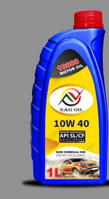 Blue 1 litre NAG OIL 10W-40 bottle