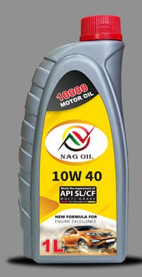 Grey 1 litre NAG OIL 10W-40 bottle